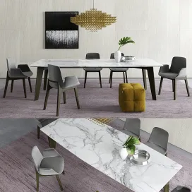 Poliform howard table ventura chairs